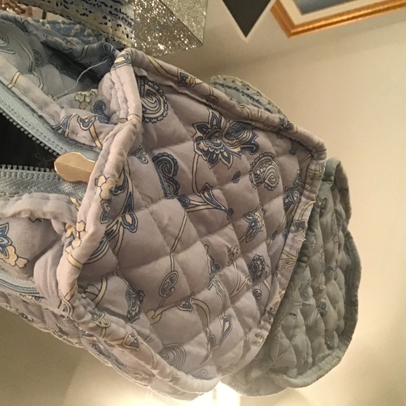 Adorable cloth light blue paisley bag pretty! - Picture 3 of 7